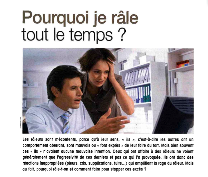 Pourquoi je râle tout le temps ? - J'arrête de râler